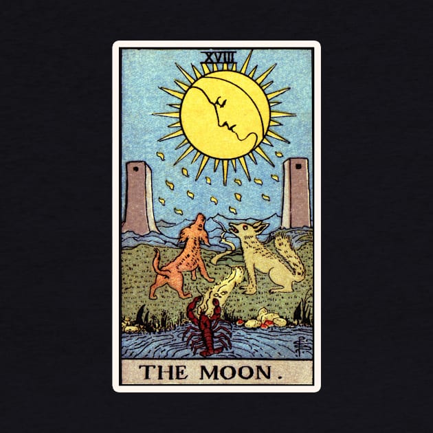 The Moon Tarot Card by visionarysea